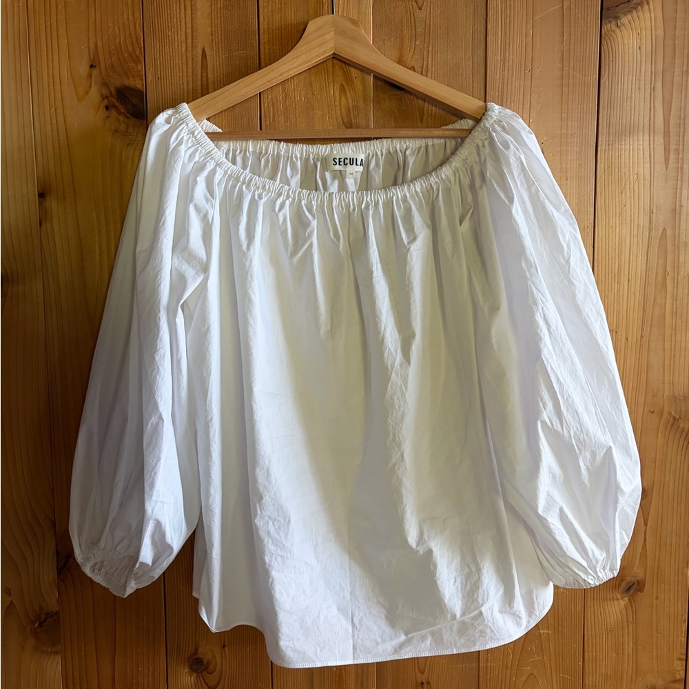 Secular Off Shoulder Cotton Poplin Blouse
